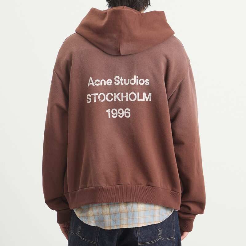 アクネ ストゥディオズ メンズ アウター パーカー・スウェット Acne Studios 1996 Washed Hoodie Chocolate Brown ブラウン