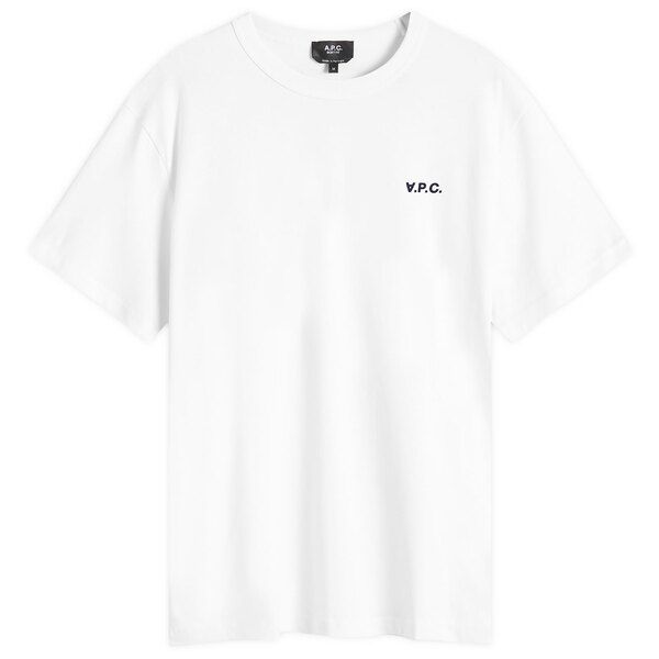 アーペーセー メンズ トップス Tシャツ ロゴ APC Small VPC Logo TShirt White Dark Navy ホワイト