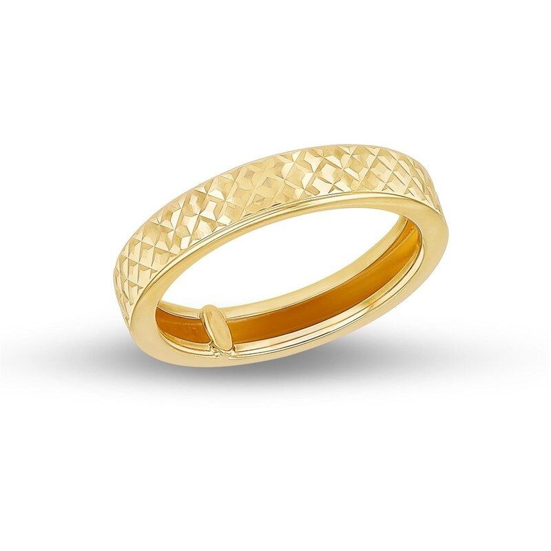 ビー ユー レディース アクセサリー 指輪 Be You 9ct Gold Diamond Cut Band Ring Yellow Gold イエロー