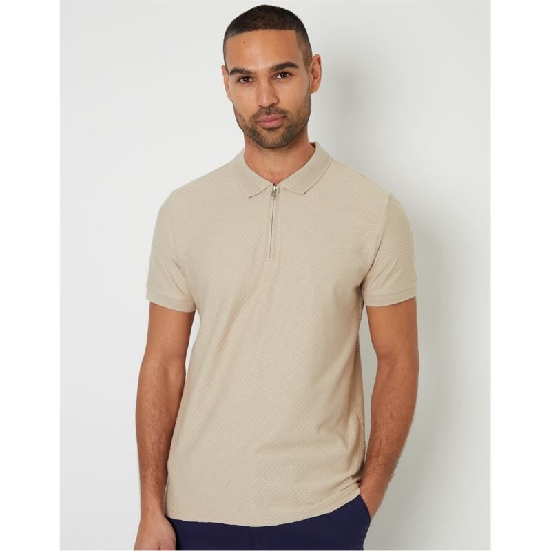 スリードベア メンズ トップス ポロシャツ Threadbare Polo Westbank Sn99 Stone ストーン