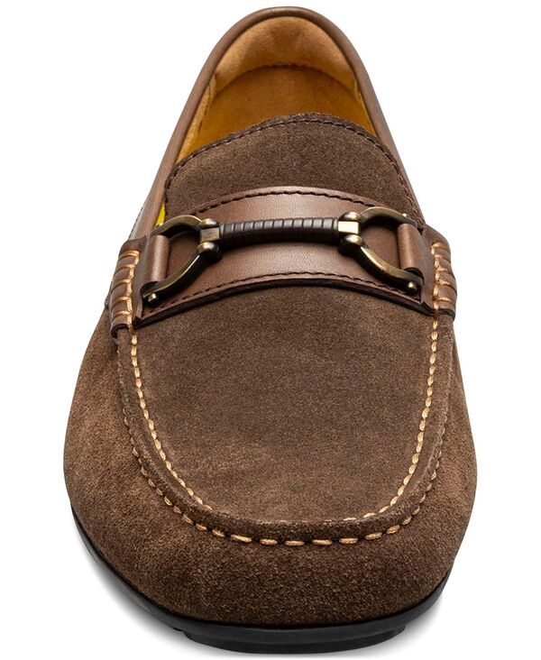 フローシャイム メンズ シューズ スリッポン・ローファー Florsheim Mens Motor Moc Toe Bit Driver Brown Suede ブラウン