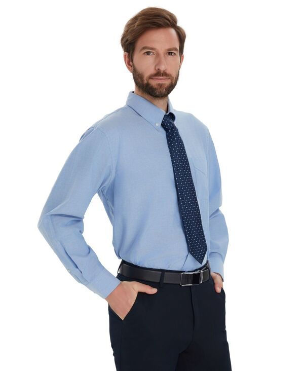 クラブルーム メンズ トップス シャツ オックスフォード Club Roomens Oxford Solidresshirt Light Blue ブルー