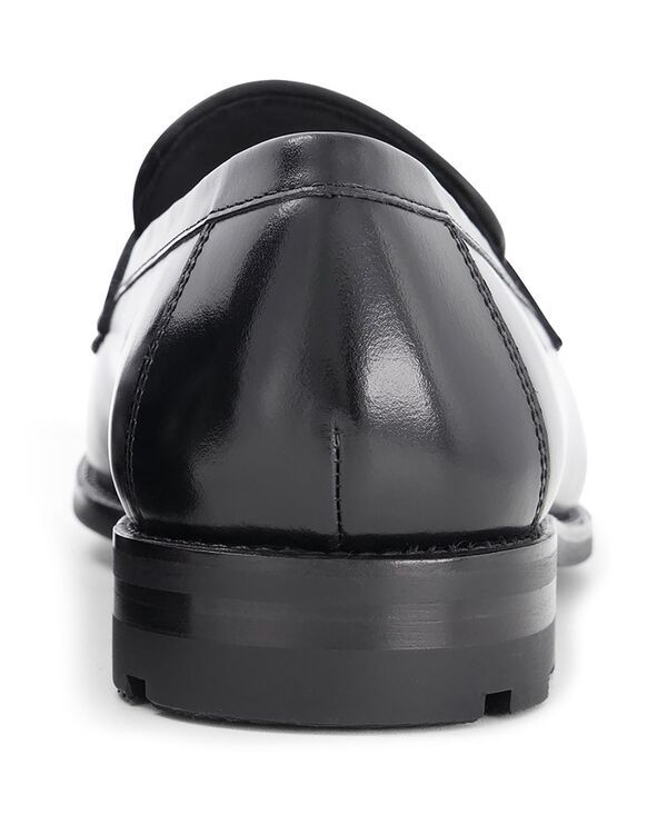 アンソニー ヴィア メンズ シューズ スリッポン・ローファー レザー Anthony Veer Mens Mercer SlipOn Leather Penny Loafers Black ブラック