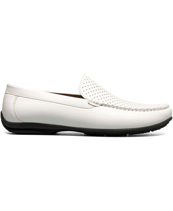 ステイシーアダムス メンズ シューズ スリッポン・ローファー Stacy Adams Mens Conroy Perfed Slip On Shoe White ホワイト ステイシーアダムス メンズ シューズ スリッポン・ローファー Stacy Adams Mens Conroy Perfed Slip On Shoe White ホワイト