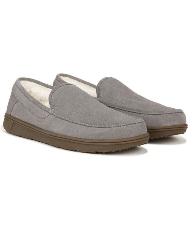 バイオニック メンズ シューズ スリッポン・ローファー Vionic Mens Gustavo Slip On Slippers Charcoal grey suede チャコール