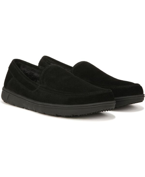 バイオニック メンズ シューズ スリッポン・ローファー Vionic Mens Gustavo Slip On Slippers Black suede ブラック