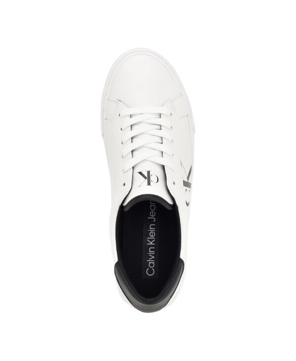 カルバンクライン メンズ シューズ スリッポン・ローファー スニーカー レース Calvin Klein Mens Rex LaceUp SlipOn Sneakers White Navy ホワイト