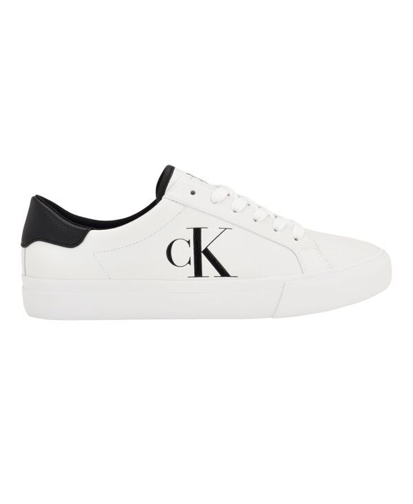 カルバンクライン メンズ シューズ スリッポン・ローファー スニーカー レース Calvin Klein Mens Rex LaceUp SlipOn Sneakers White Navy ホワイト