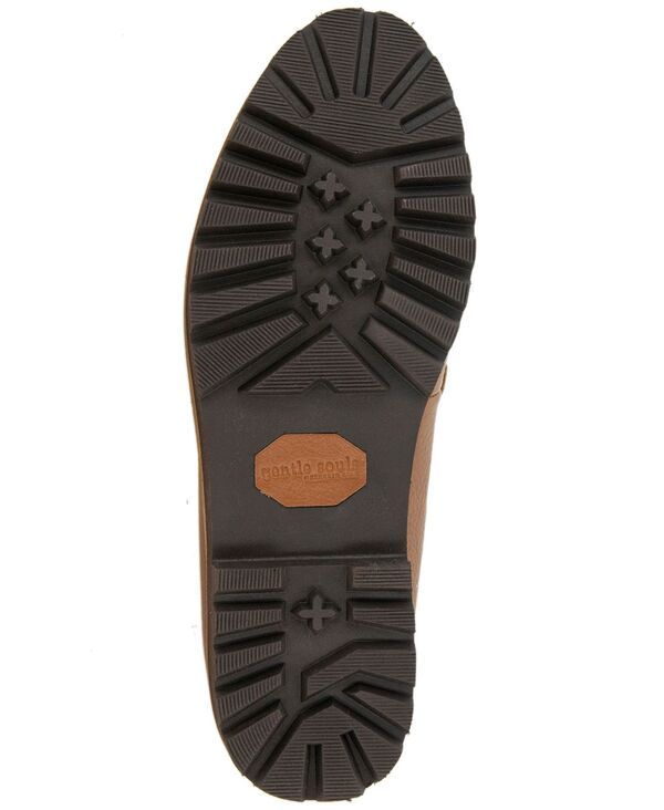 ジェントルソウルズ レディース シューズ スリッポン・ローファー ローファー Gentle Souls Womens Eugene Lug Bit Buckle Loafer Flats Cognac