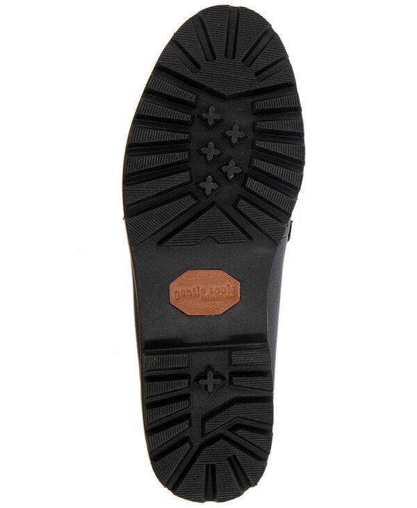 ジェントルソウルズ レディース シューズ スリッポン・ローファー ローファー Gentle Souls Womens Eugene Lug Bit Buckle Loafer Flats Black