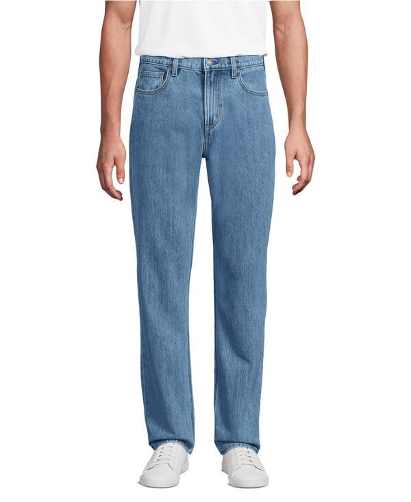 ランズエンド メンズ ボトムス デニムパンツ Lands End Mens Rigid Comfort Waist Classic Fit Jean Medium stonewash