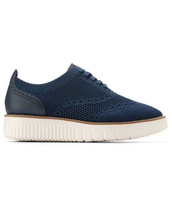 コールハーン レディース シューズ オックスフォード プラットフォーム Cole Haan Womens Grand City Platform StichLite Oxfords Navy Knit コールハーン レディース シューズ オックスフォード プラットフォーム Cole Haan Womens Grand City Platform StichLite Oxfords Navy Knit