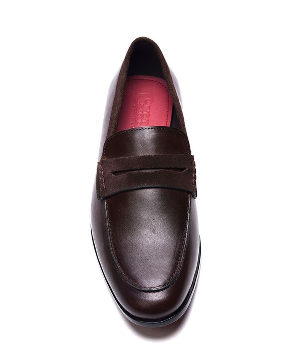 カルロスサンタナ メンズ シューズ スリッポン・ローファー Carlos by Carlosantana Mens Leon Penny Loafers Brown leather ブラウン