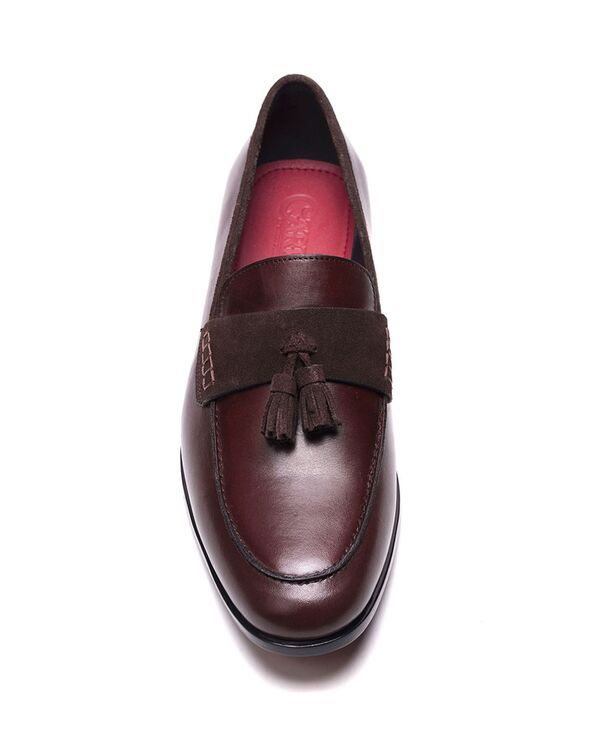 カルロスサンタナ メンズ シューズ スリッポン・ローファー Carlos by Carlosantana Mens Laurentasseloafers Brown leather ブラウン