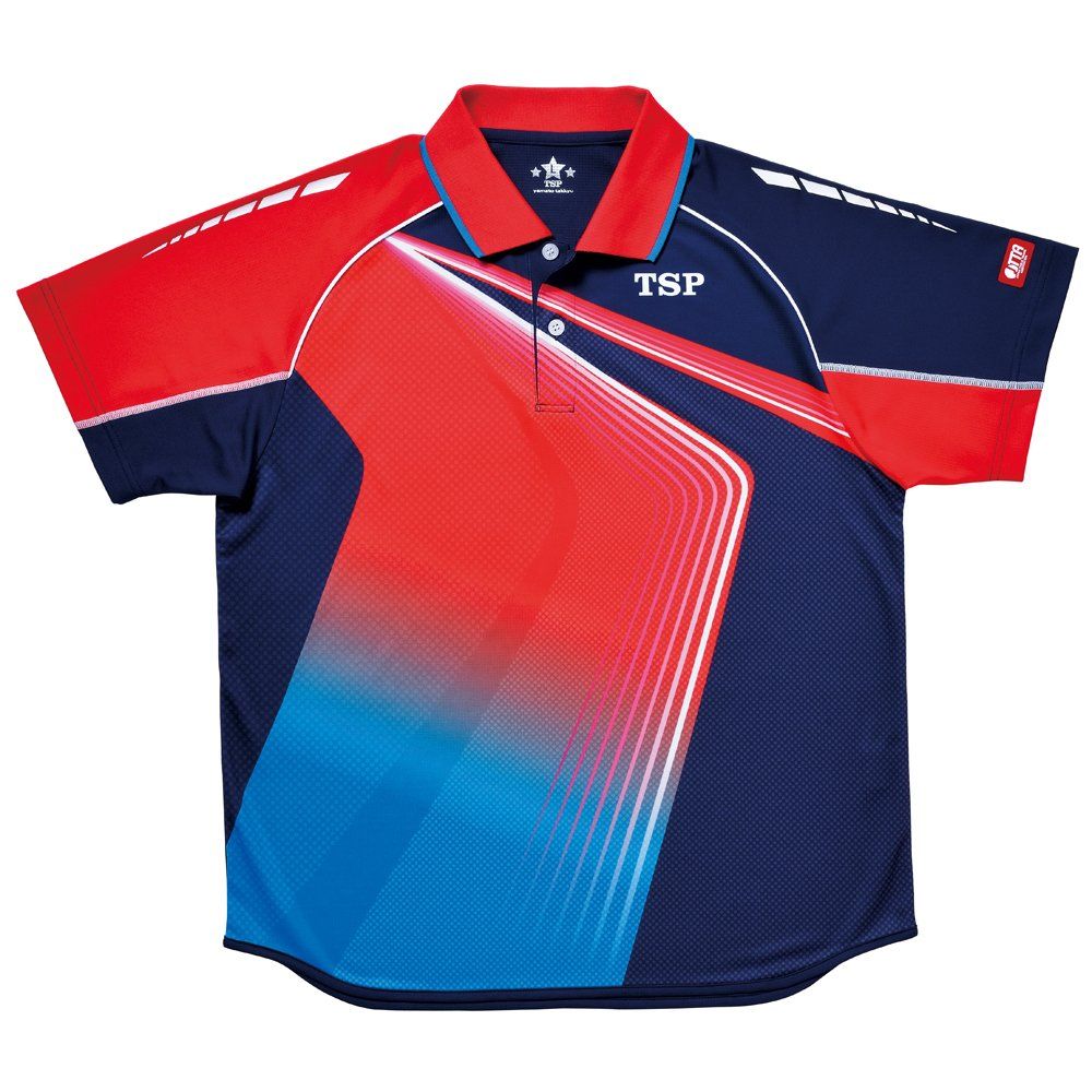新着商品 ティーエスピー(TSP) 男女兼用 卓球 ユニフォーム ラファールシャツ 031420 レッド(0040) JS130