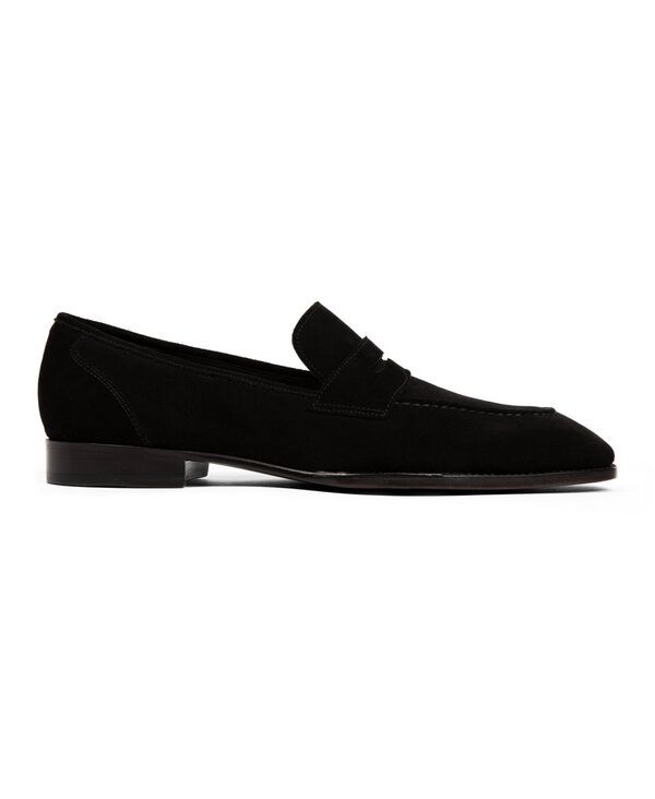 アンソニー ヴィア メンズ シューズ スリッポン・ローファー レザー Anthony Veer Mens Belmont Leather Penny Loafers Velvet Noir Black