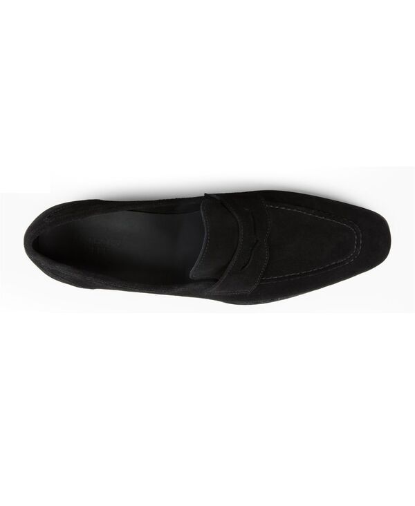 アンソニー ヴィア メンズ シューズ スリッポン・ローファー レザー Anthony Veer Mens Belmont Leather Penny Loafers Velvet Noir Black
