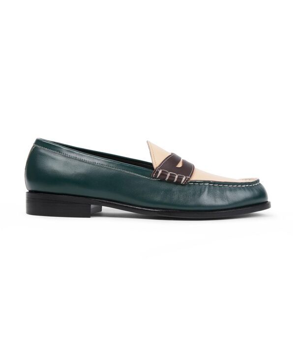アンソニー ヴィア メンズ シューズ スリッポン・ローファー Anthony Veer Mens Como Penny Loafer Dark Green グリーン