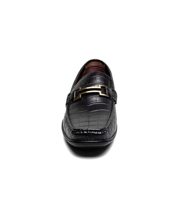 ステイシーアダムス メンズ シューズ スリッポン・ローファー Stacy Adams Mens Embrey Moc Toe Bit Slip On Loafer Black ブラック