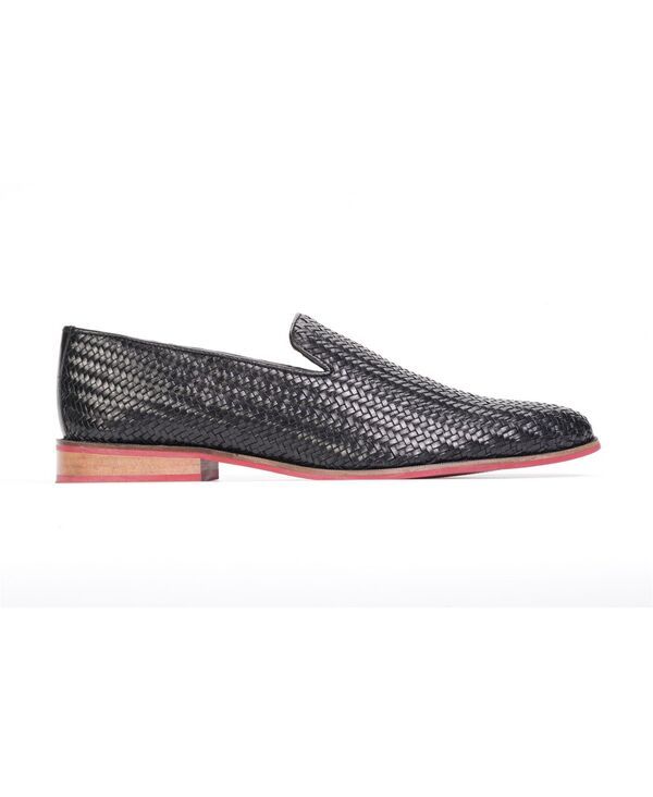 カルロスサンタナ メンズ シューズ スリッポン・ローファー ローファー Carlos by Carlos Santana Mens Gibson Weave Loafers Black ブラック