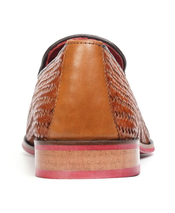 カルロスサンタナ メンズ シューズ スリッポン・ローファー ローファー Carlos by Carlos Santana Mens Gibson Weave Loafers Tan タン