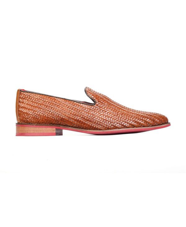 カルロスサンタナ メンズ シューズ スリッポン・ローファー ローファー Carlos by Carlos Santana Mens Gibson Weave Loafers Tan タン