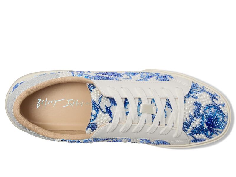 ブルーバイベトシージョンソン レディース シューズ スリッポン・ローファー Blue by Betsey Johnson Damon White Blue Flor ホワイト