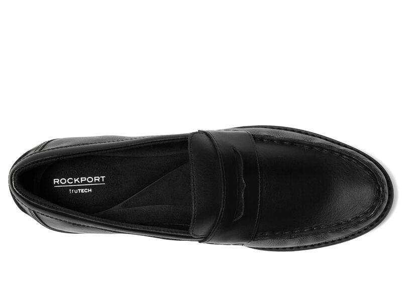 ロックポート レディース シューズ スリッポン・ローファー Rockport Weslin Black Leather ブラック ロックポート レディース シューズ スリッポン・ローファー Rockport Weslin Black Leather ブラック