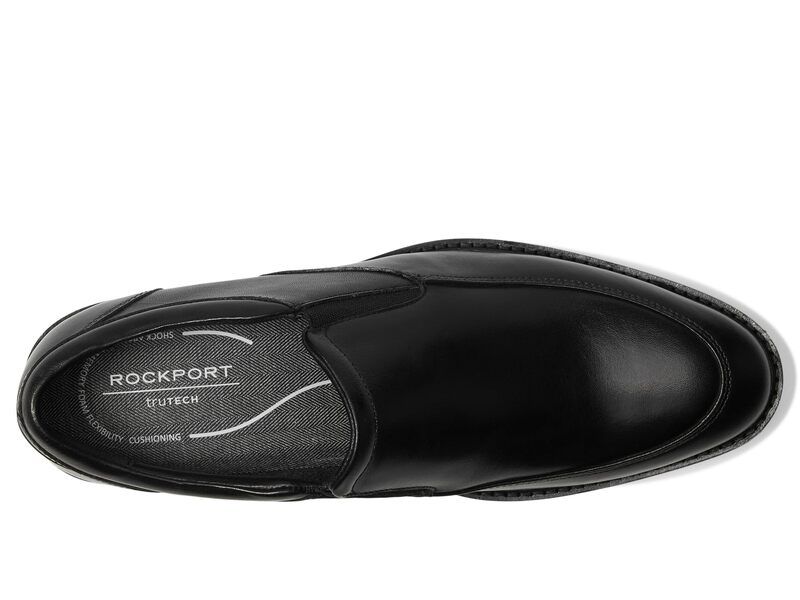 ロックポート メンズ シューズ スリッポン・ローファー Rockport Folton Black Leather ブラック ロックポート メンズ シューズ スリッポン・ローファー Rockport Folton Black Leather ブラック