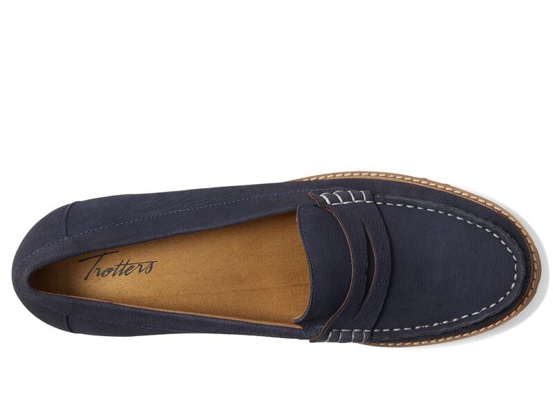 トロッターズ レディース シューズ スリッポン・ローファー Trotters Francey Navy Nubuck ネイビー トロッターズ レディース シューズ スリッポン・ローファー Trotters Francey Navy Nubuck ネイビー