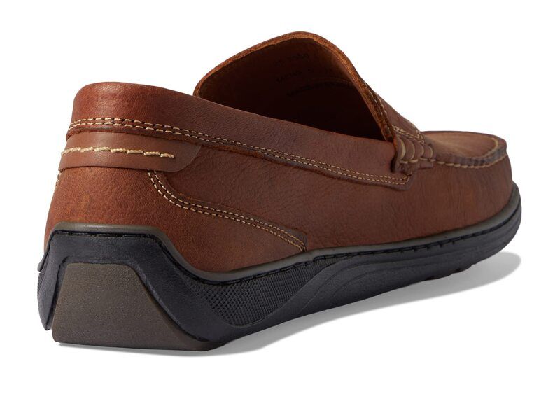 ジョンストンアンドマーフィー メンズ シューズ スリッポン・ローファー Johnston Murphy Emmett Penny Dark Tan Full G タン