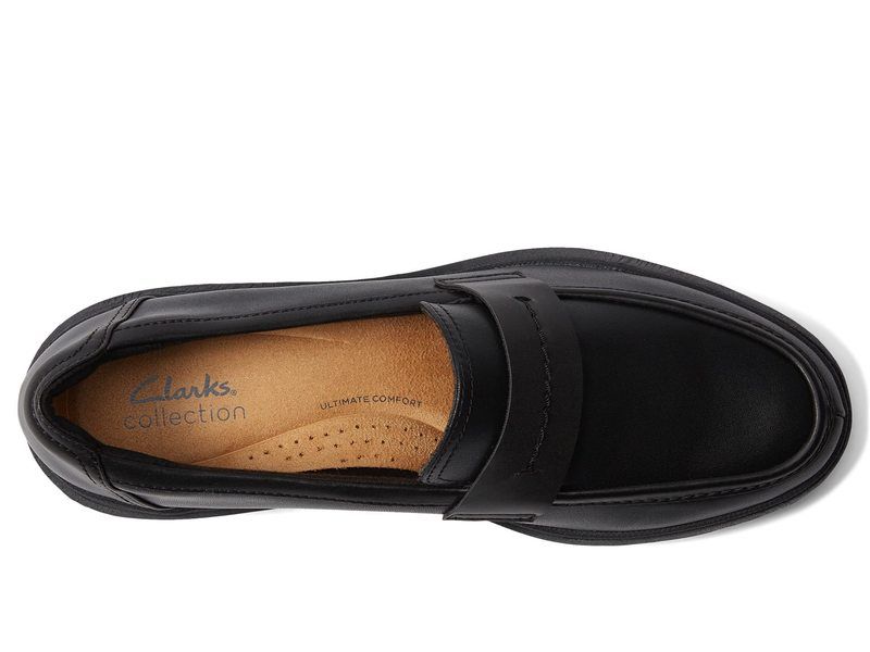 クラークス レディース シューズ スリッポン・ローファー Clarks Calla Ease Black Leather ブラック