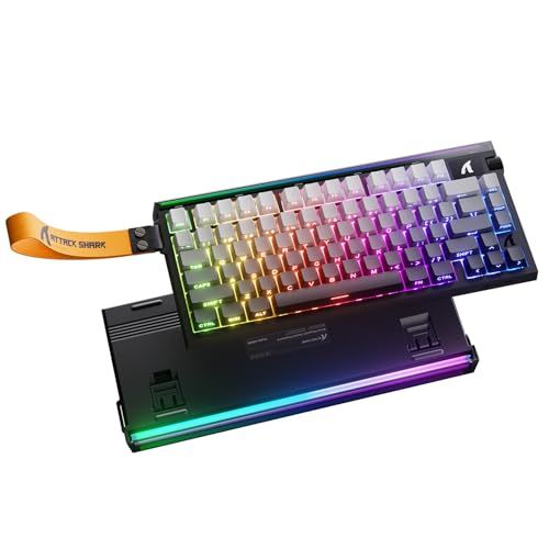 【新品】ATTACK SHARK R85HE ゲーミングキーボード 有線 ラピッドトリガー キーボード 8000Hz ポーリングレート 磁気スイッチ RT0.005mm RGB キーボード 75%レイアウト ノブ付き 1600万色RGBムード 718f2a29