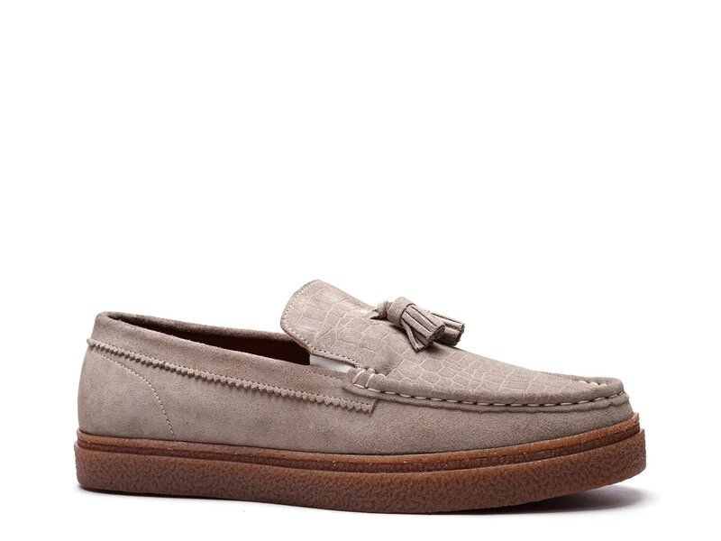 カルロスサンタナ メンズ シューズ スリッポン・ローファー Carlos by Carlos Santana Baez Loafer Grey Suede グレー