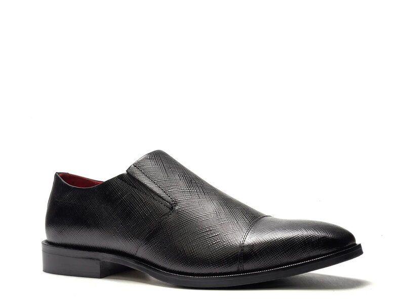 カルロスサンタナ メンズ シューズ スリッポン・ローファー キャップ Carlos by Carlosantana Ecclipse Cap Toe SlipOn Black ブラック