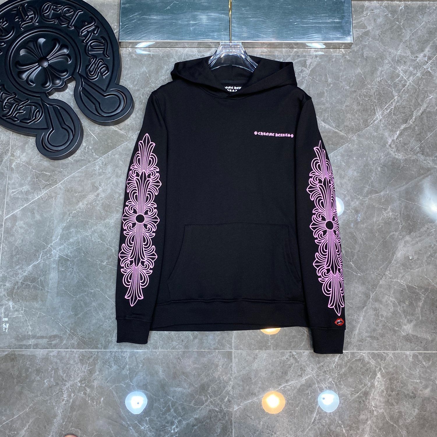【本日限定特価】Chrome Hearts メンズ フーディー Matty Boy プリント ブラック S-XL [本日特価|新品未使用品]