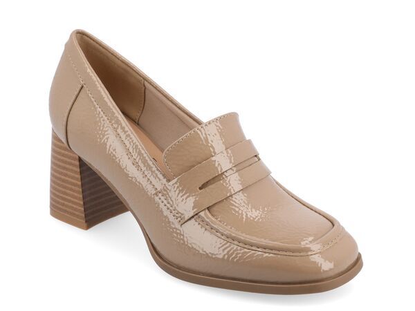 ジュルネ コレクション レディース シューズ スリッポン・ローファー Journee Collection Malleah Loafer Pump Taupe Patent トープ