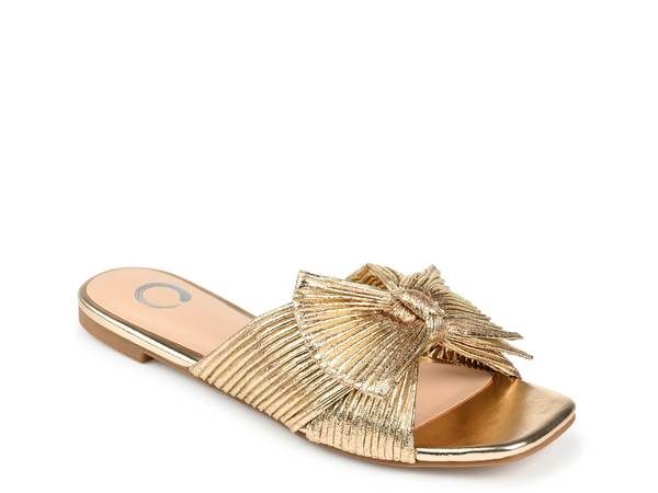 ジュルネ コレクション レディース シューズ サンダル Journee Collection Serlina Slide Sandal Gold Metallic ゴールド