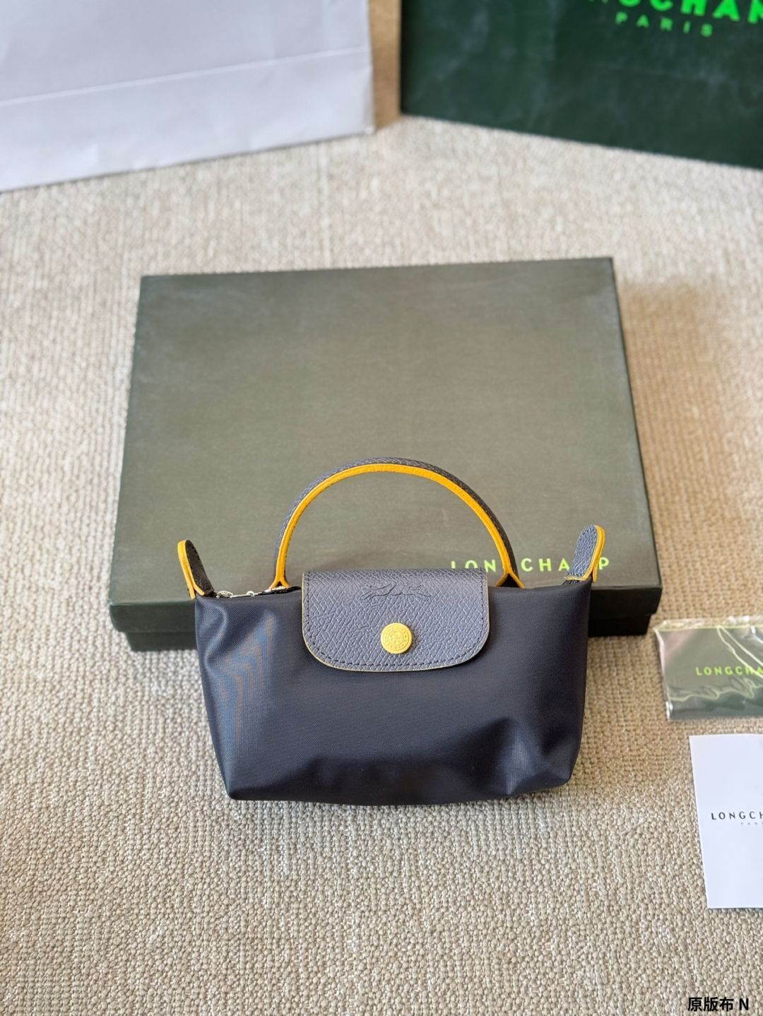 【今日特価】Longchamp Le Pliage Mini エコ ストライプ ナビー-WTO輸入1