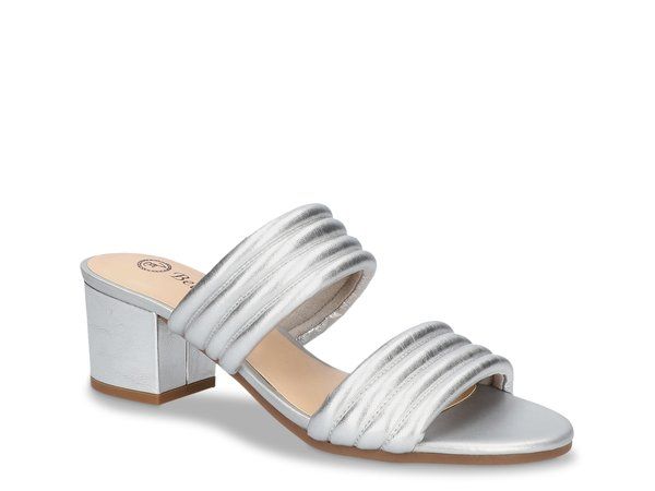 ベラヴィータ レディース シューズ サンダル ジョーゼット Bella Vita Georgette Slide Sandal Silver Metallic シルバー