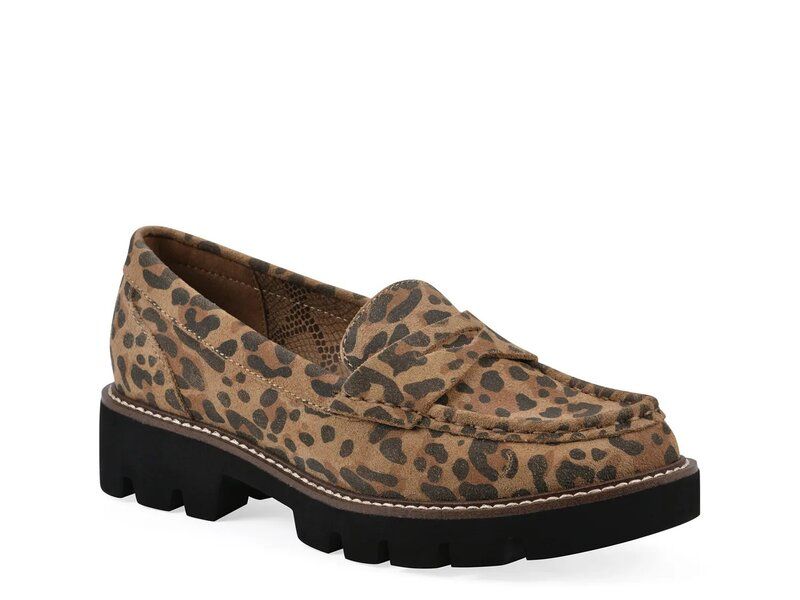 ホワイトマウンテン レディース シューズ スリッポン・ローファー White Mountain Gunner Loafer Leopard Print アニマル
