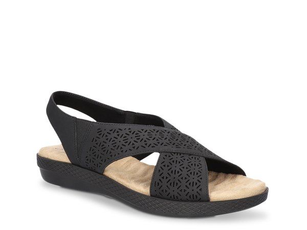 イージーストリート レディース シューズ サンダル Easy Street Claudia Wedge Sandal Black ブラック