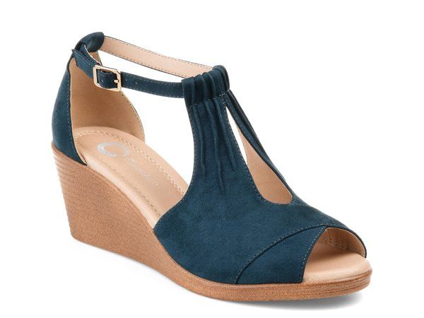 ジュルネ コレクション レディース シューズ サンダル Journee Collection Kedzie Wedge Sandal Blue ブルー