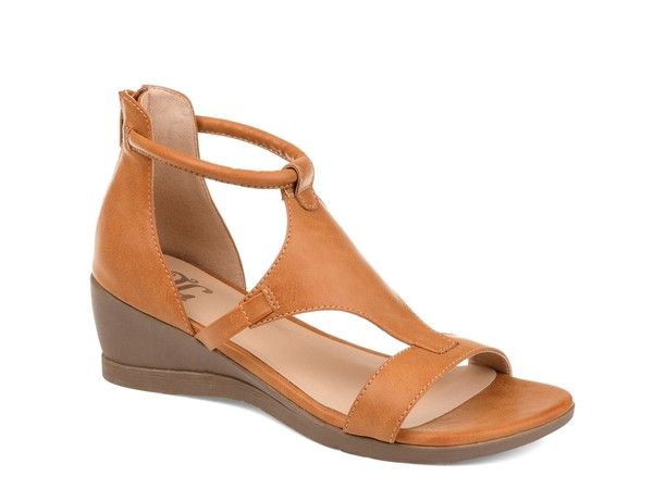 ジュルネ コレクション レディース シューズ サンダル Journee Collection Trayle Wedge Sandal Cognac