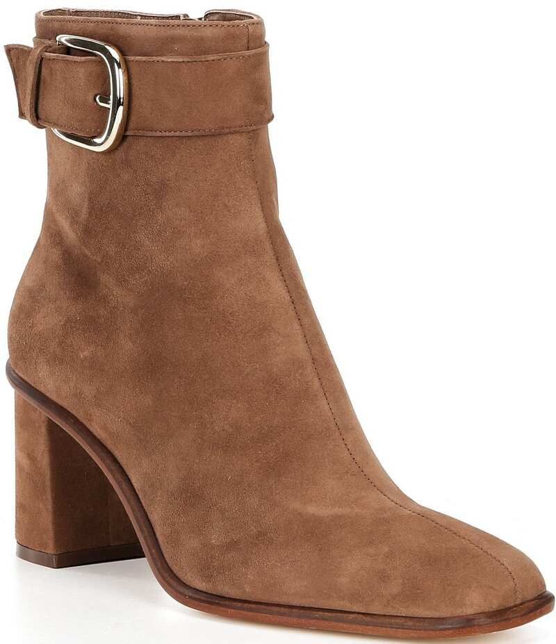 アントニオ メラーニ レディース シューズ ブーツ・レインブーツ スエード ブーツ Antonio Melani Velma Suede Buckle Hardware Dress Booties P