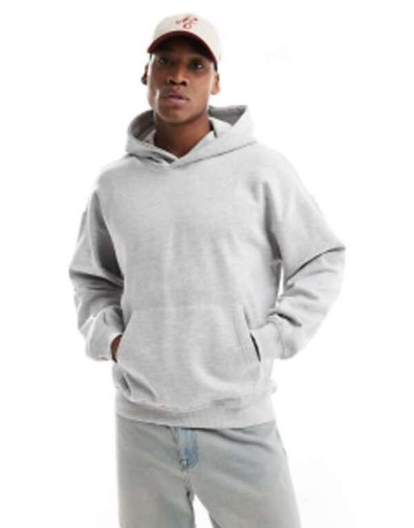 オンリーアンドサンズ メンズ アウター パーカー・スウェット パーカー Only Sons oversized hoodie in light gray melange Light Gray Mela
