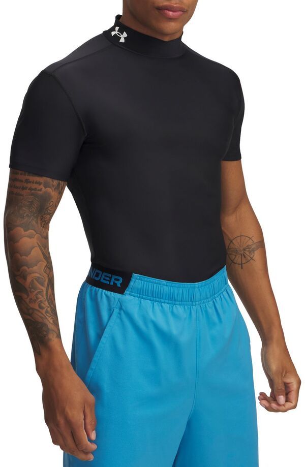 アンダーアーマー メンズ トップス シャツ モックネック Under Armour Mens HeatGear OG Mock Neck Compression Shirt BlackWhite ホワ