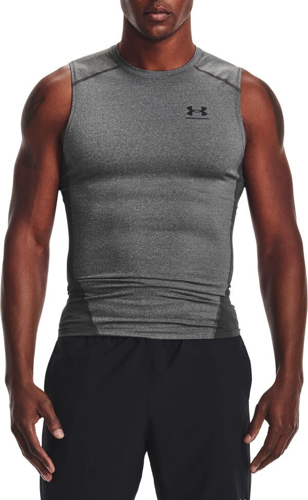 アンダーアーマー メンズ トップス シャツ Under Armour Mens HeatGear Compression Shirt Carbon HeatherBlack ブラック