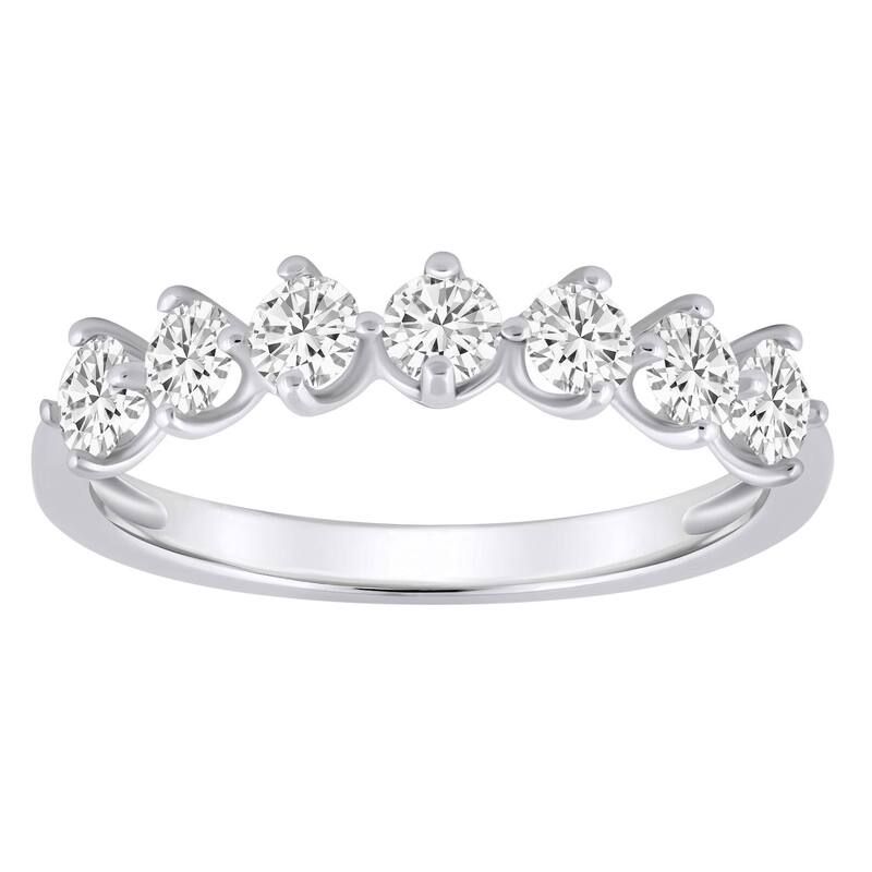 Alyson Layne レディース アクセサリー リング Alyson Layne 14k Gold 78 CaratW Diamond 7Stone Wedding Band 14k White