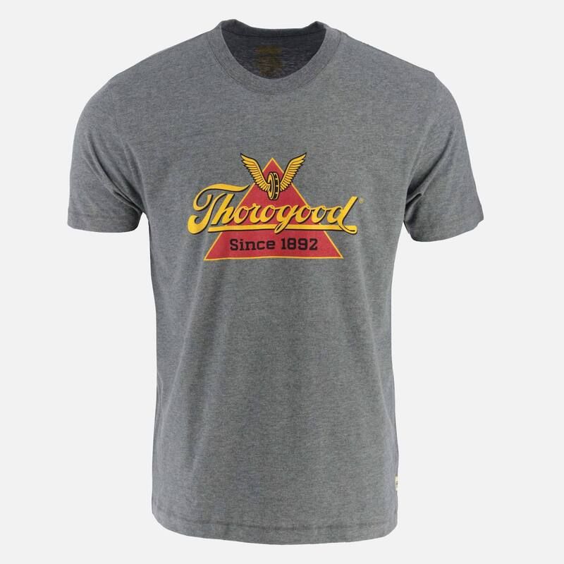 ソログッド メンズ トップス Tシャツ ロゴ Thorogood Mens Classic Logo Short Sleeve TShirt Dry Heather Gray グレー